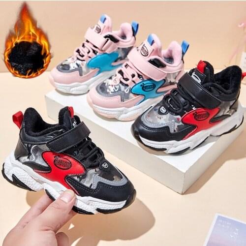 Winter Kids Shoes Casual Baby Kids Non-slip Thick Warm Snow Shoes Boys Girls Sneakers Baby Sport Shoes