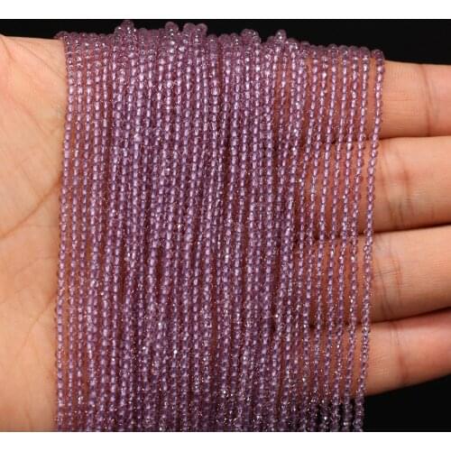 Round Beads Exquisite Natural Semi-Precious Stones Spinel Light Purple Loose Bead for Jewelry Making DIY Bracelet Necklace
