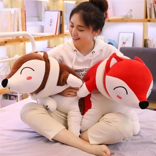 35-90CM Cute Dolls Stuffed Animals Plush Toys for Girls Children Toys Plush Pillow Fox Stuffed High Quality Super Soft Toy Doll