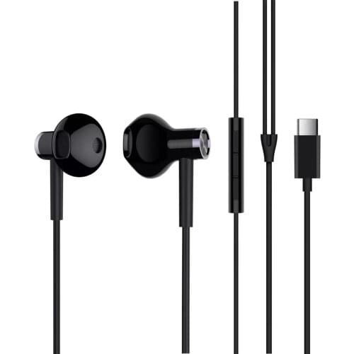 Original Xiaomi Dual Units Half In-Ear Earphone USB Type-C Version with Mic Wire Control Dual Driver 3.5mm Earphones