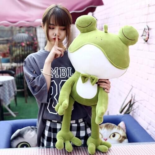 New Skin-friendly PP Cotton Cute Frog Plush Toy Super Soft Pillow Doll To Send Girlfriend Birthday Gift To Chase Drama Artifact