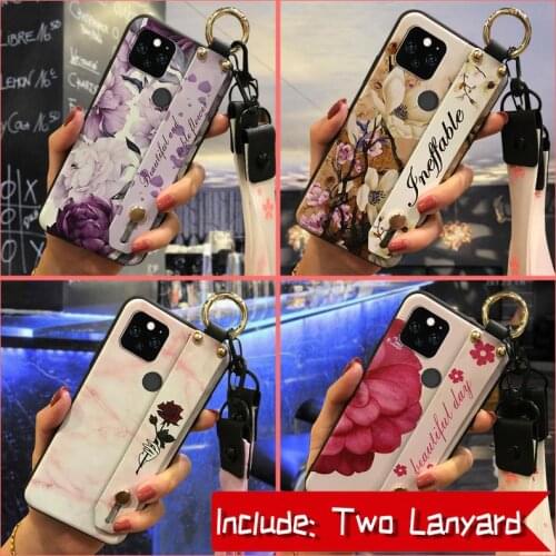 Original Anti-knock Phone Case For Google Pixel 5A Kickstand Durable Waterproof Wrist Strap Silicone