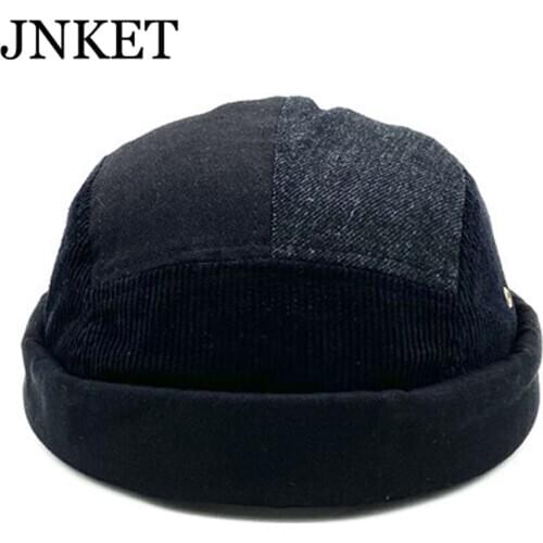 JNKET New Autumn Winter Men Women‘s Skullcap Splicing Beanies Hat Brimless Hat Hip Hop Cap Outdoor Sport Cap Pumpkin Hat
