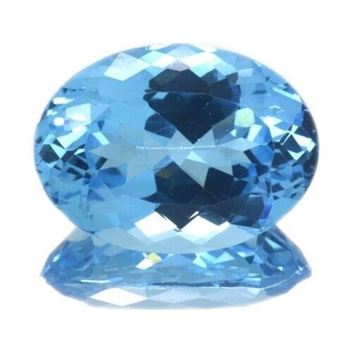22,02 ct Blue Topaz Oval Cut