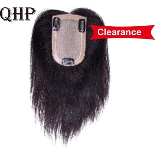 Silk Base Machine Remy Hair Topper Human hair Toupees For Women Natural Hairpiece Clip In Hair Extensions 3 colors