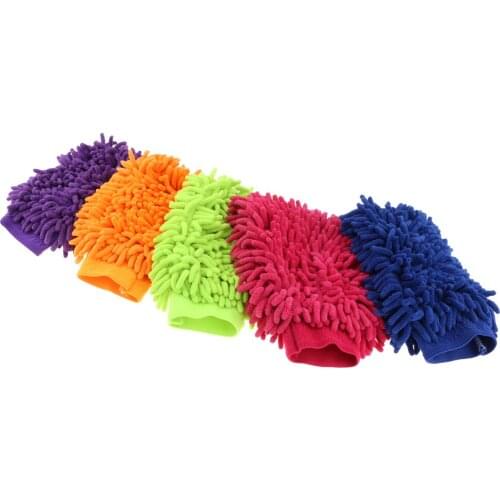 Microfiber Car Wash Washing Cleaning Glove Dual Sided Chenille Mitt