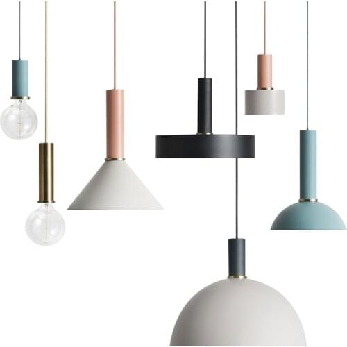 Modren Simple Pendant Lights DIY Nordic E27 Hanging Pendant Lamps Restaurant Bar Living Room Bedside Lighting Fixtures Luminaire