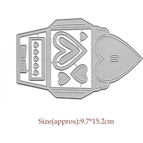 Clear Stamps And Dies Heart Envelope Troqueles Scrapbooking Album Cardmaking Decor Paper DIY Art Metal Molod Crafts Stencil Die
