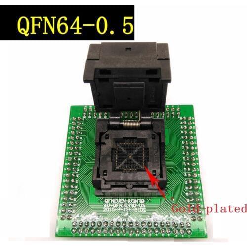 QFN64 Burning Seat Covering Test Seat Gold-plated Needle IC550-0644-006-G pin pitch 0.5
