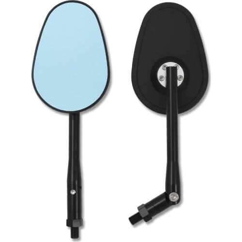 General Used CNC Aluminum Alloy Adjustable Rear View Blue Mirror Modified For Crown Prince Motorcycle