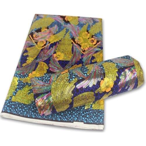 SJ Lace Wholesale Price Best Quality African Full Sequins Wax Fabrics Nigeria Ankara Lace Printed Materials 6Yards Sewing 1-89