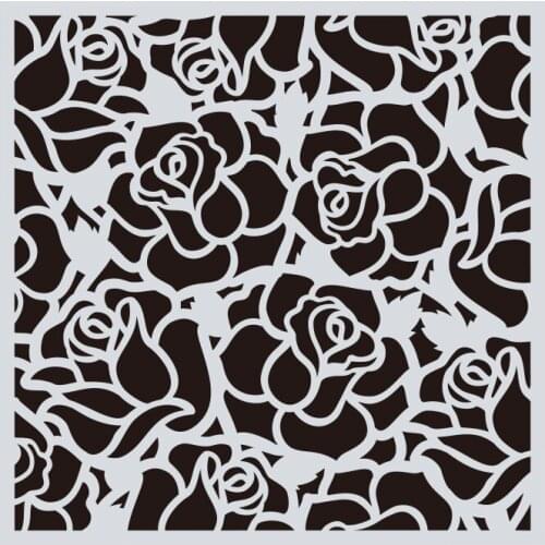 15*15 DIY Craft Layering flowers Stencils For Wall Painting Scrapbooking Album Decorative Paper Cards spray painting tools