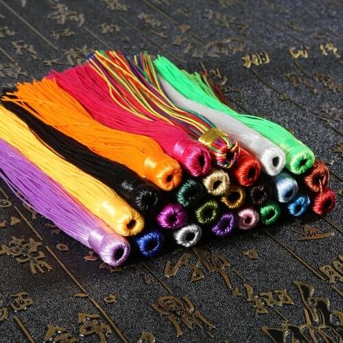 1/2pcs 24 Colors 12cm Cotton Silk Tassel Car Hanging Spike Hanging Chinese Knot Tassel Earrings Tassels DIY Handmade Accessories