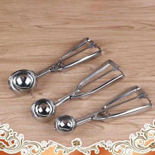 1pcs Ice Cream Scoops Metal Stainless Steel Make Kitchen Tools Wholesale 3/5/6 CM 3 Size For Choose Potato Watermelon Spoon New