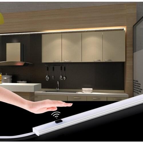 12V LED Bulbs DC Powered Hand Wave Hand Sensor Control Kitchen LED Light DIY Cabinet Wardrobe LED Tube Bar Light Indoor Lighting