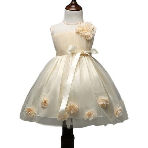 2016 flower girl dresses Pink girlsl sleeveless summer dress princess party dresses kids clothing vestido de fiesta infantil