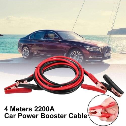 4m 2200A Car Vehicle Power Booster Cable Emergency Battery Jumpers Wire Cord