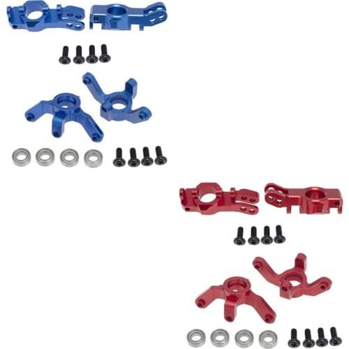 4Pcs Aluminum Steering Knuckles Blocks Stub Axle Carriers for 1/10 Redcat Blackout XTE SC XBE (Pro) Upgrade Parts