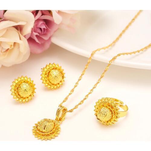 Habesha african Wedding set Jewelry Ethiopians Style Gold plated Eritrea/Ethiopian Bridal Jewellery Sudan Accessories gift