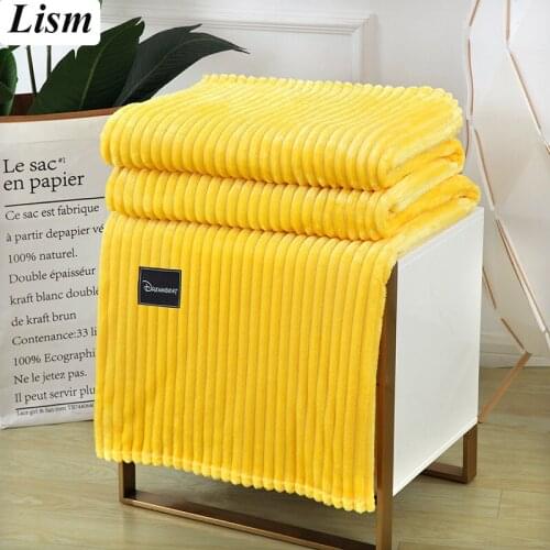 Solid Color Velvet Weighted Blanket Household Sofa Cover Bed Sheet Super Soft Striped Warm Knitted Blankets