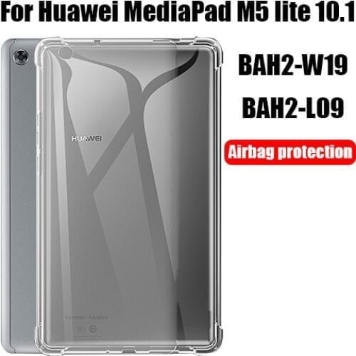 Tablet case for Huawei MediaPad M5 lite 10.1 Silicone soft shell TPU Airbag cover Transparent protection bag for BAH2-W19/L09