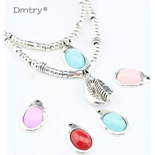 Dmtry 5pcs Wholesale Bijoux Cheap Korean Sweet Candy Water Drop Pendant Findings For Making Necklace Jewelry Handmade DIY LC0057