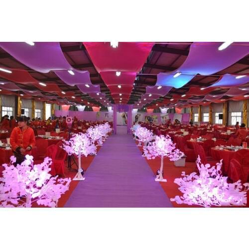 Red and purple Wedding roof Drape Canopy Drapery for decoration wedding fabric 16m length x 1.4m wide event party decoration