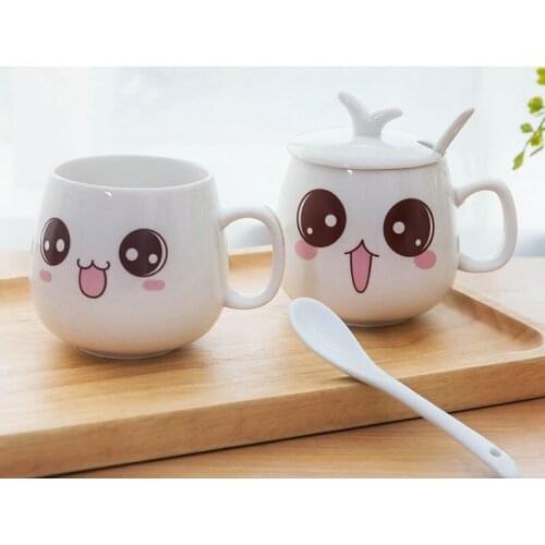 Water Container Lover Coffee Mugs Travel cute cup gift ceramic mug coffee mugs cute face cup