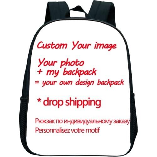 Custom Your Image Customized Pattern School Bags Kindergarten School Backpack Beautiful Pattern School Rucksack Drop Shipping