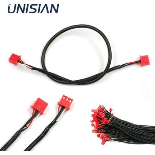 UNISIAN XH2.54mm cable male to male terminal dual head PH2.0-XH2.54mm line 2P 3P shielded audio Signal Connecting wire