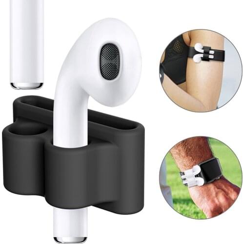 LemonMan Silicone Anti-lost Holder for AirPods Cover Holder Portable Anti-lost Strap Silicone Case for Apple AirPod Accessories