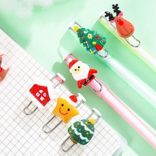 Kawaii Christmas Gel Pen Festival Decoration Creative Gift Cute Student Stationery Office School Supplies