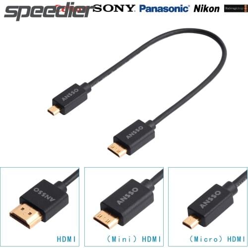 MINI HDMI-compatible Micro Uav aerial photography FPV transfer image stabilizer Super short fine cable 4K60P 8G HDR Ultra Slim