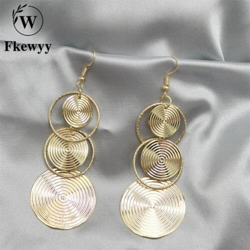 Fkewyy Punk Earings Fashion Jewelry 2021 Goth Accessories Dangle Earrings Hoop Designer Earring Luxury Jewellery Wedding Girls