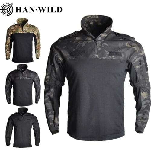 Mens Outdoor Tactical Hiking T-Shirts,Military Army Camouflage Long Sleeve Hunting Climbing Shirt,Male Breathable Sport Clothes