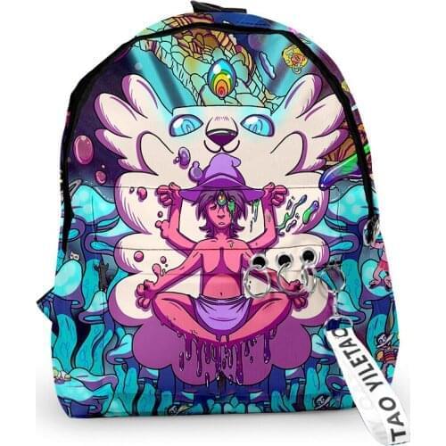 The Midinght Gospel Oxford Fabric One Shoulder Keychain Backpack Printed Casual Student School Bag