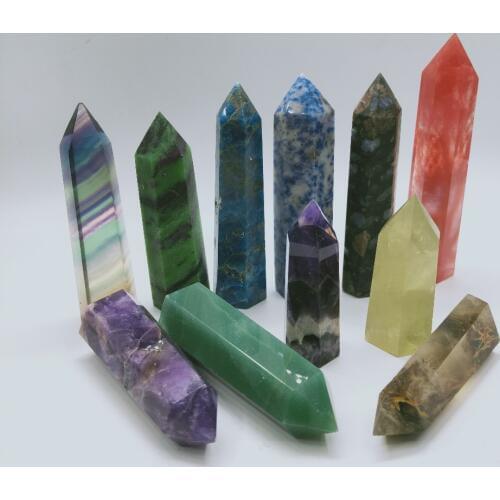 Crystal wand Natural 11 kind of Quartz single point Crystal unicuspid points Fengshui Healing
