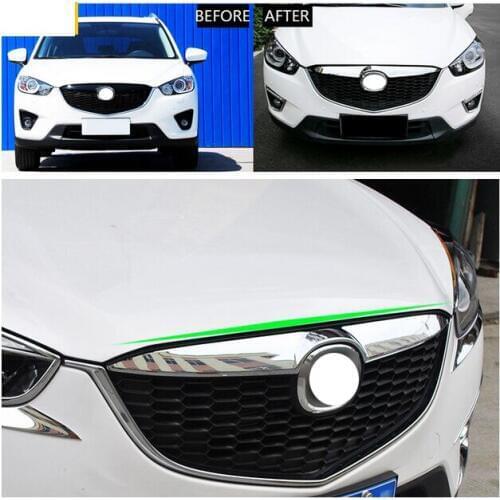 FIT FOR Mazda CX-5 CX5 2012-2016 CHROME FRONT MESH GRILL GRILLE COVER TRIM INSERT RADIATOR BONNET GARNISH MOLDING GUARD BAR