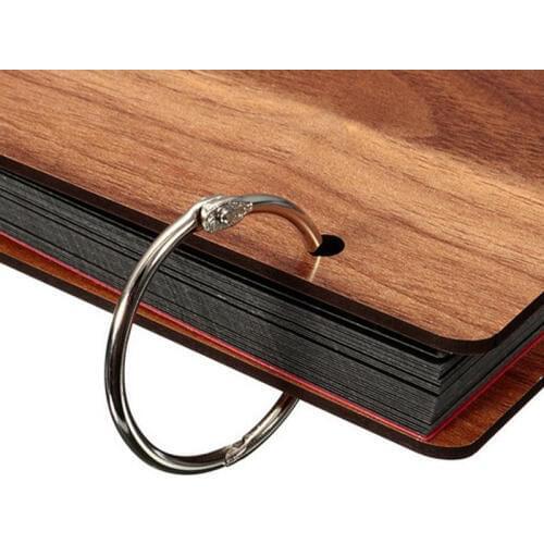 Romotion Price 6pcs Metal Loose Leaf Book Binder Hinged Rings Keychain Album Scrapbook Craft