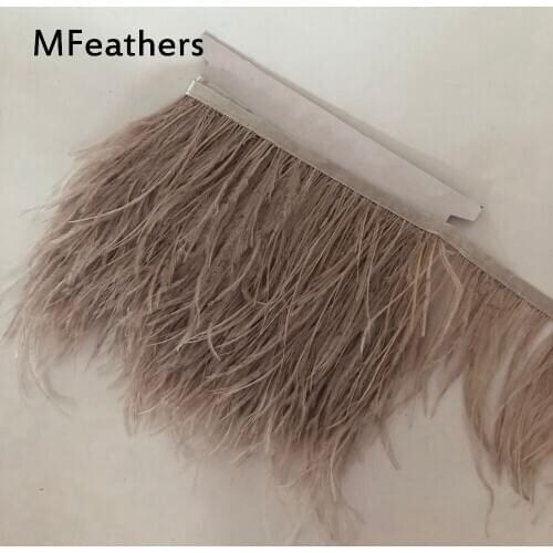 Silver Grey Real Ostrich feather trims 8-10cm 10-15cm in width Feather fringes for wedding party dress decorations sewing crafts