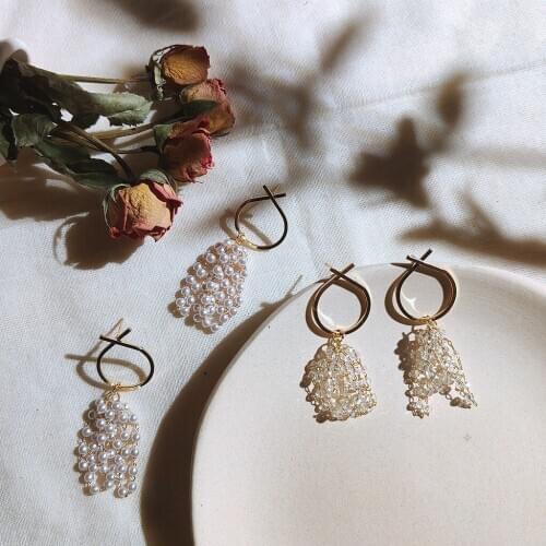 Drop Earrings for Women Fashion Beautiful Luxury Pearl Earrings Geometric Tassel Fashion Earrings Jewelry Accessories Wholesale