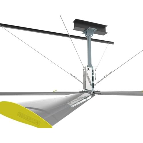 Shanghai Kale fan AEOLUS 24ft(7.3m) HVLS 8 mannalium Metal Fan Blades hvls pakistani ceiling fan in bangladesh