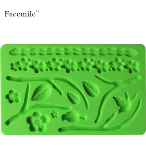 Plum Flower Silicone Lace Fondant Baking Mold DIY Gift Decorating Tools 3D Clay Resin Candy Mold 02027