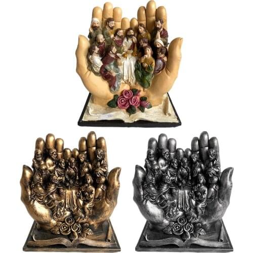 Religious Character Resin Statue The Last Supper On The Palm Christian Jesus Resin Sculpture Home Decoration Figurine Ornament