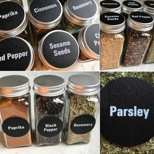Waterproof Chalkboard Kitchen Spice Label Stickers Jars Tags Stickers Labels Bottles Blackboard Home Z4q0