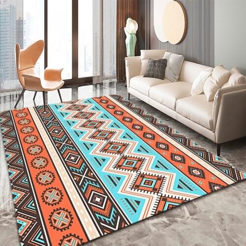 High Quality Turkey Morocco Geometric Parlor Big Carpets for Living Room Home Ethnic Style Large Area Rugs for Bedroom Floor Mat