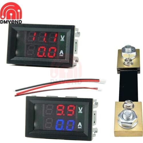 0.28" Dual LED Display Mini Digital Voltmeter Ammeter 100A DC0-100V/ 7-110V Amp Volt Voltage Current Meter Detector Tester Gauge