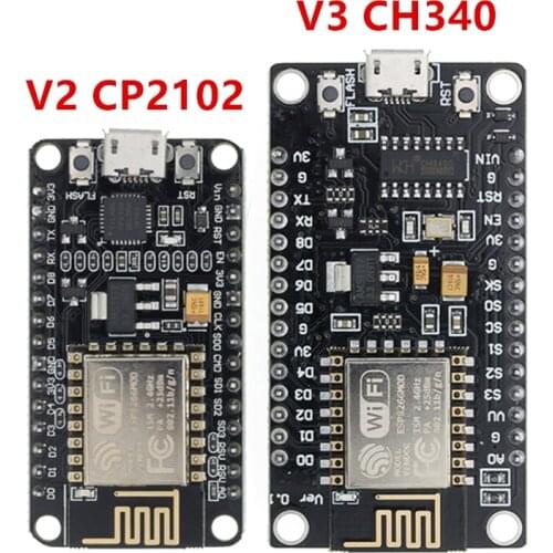 10PCS Wireless module CH340/CP2102 NodeMcu V3 V2 Lua WIFI Internet of Things development board based ESP8266 with pcb Antenna