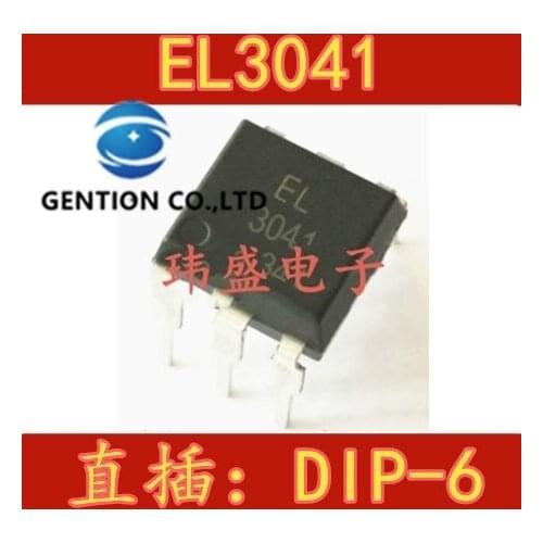 10PCS EL3041 DIP-6 light coupling 3041 bidirectional thyristor driver in stock 100% new and original