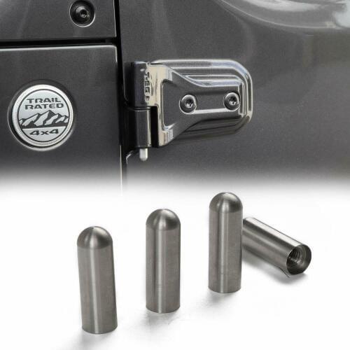 4PCS Car Door Hinge Liners Pin Guides For 2007-2019 for Jeep Wrangler TJ JK JL 2Door